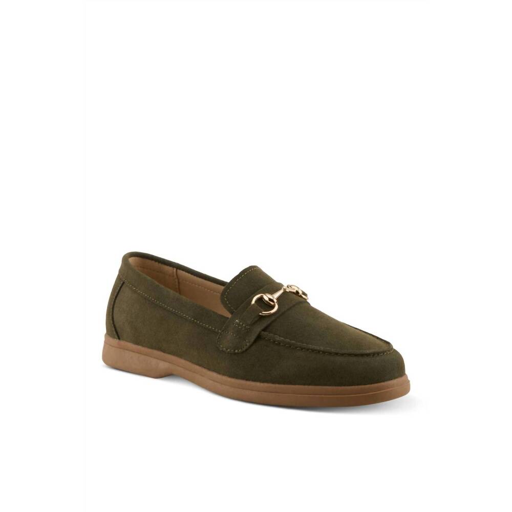 NEW SPRING STEP SHOES women's marlyn suede loafer in olive